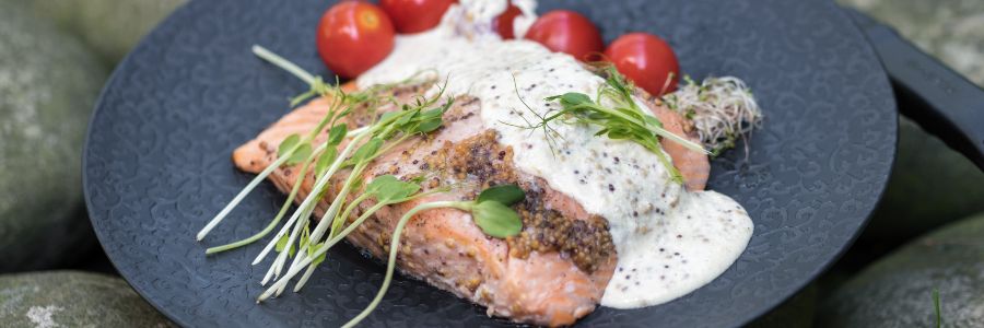 Creamy Dijon Smoked Salmon