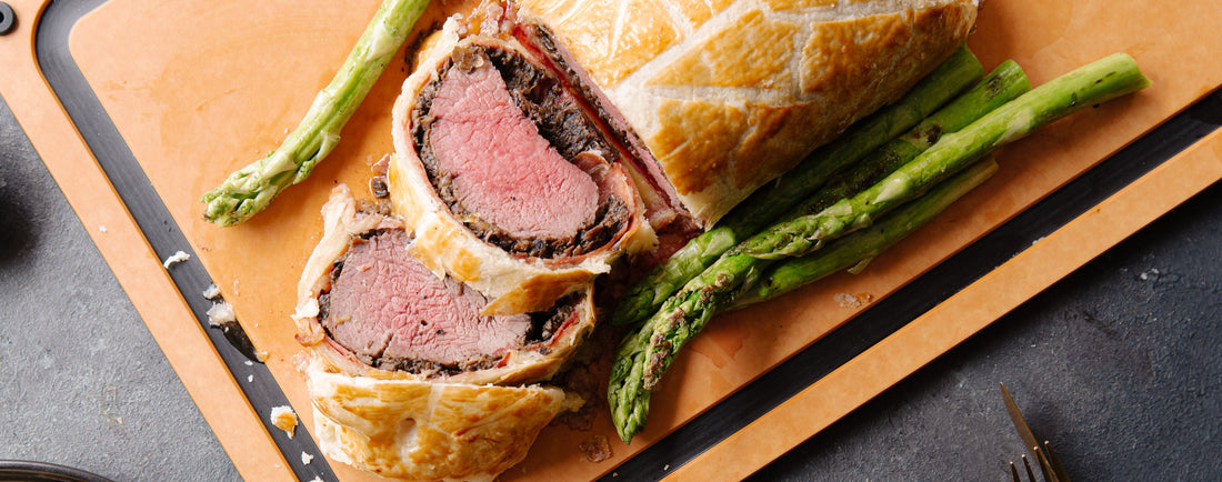 Beef Wellington with Asparagus