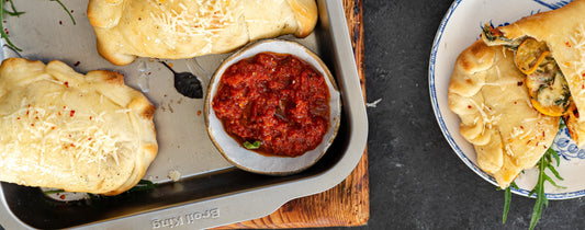 Grilled Mini Calzones on a Pizza Stone