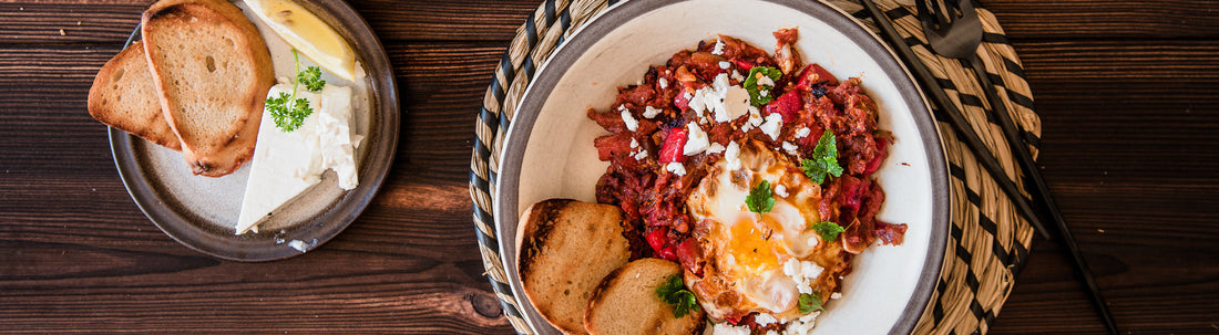 Grilled Shakshuka with Spiced Tomatoes and Eggs