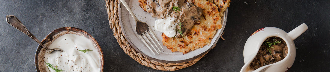 Sauerkraut Fritters with Creamy Mushroom Sauce | Traditional Homemade Recipe