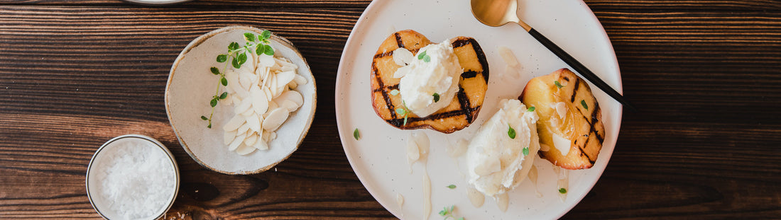 Grilled Peaches with Mascarpone Cheese