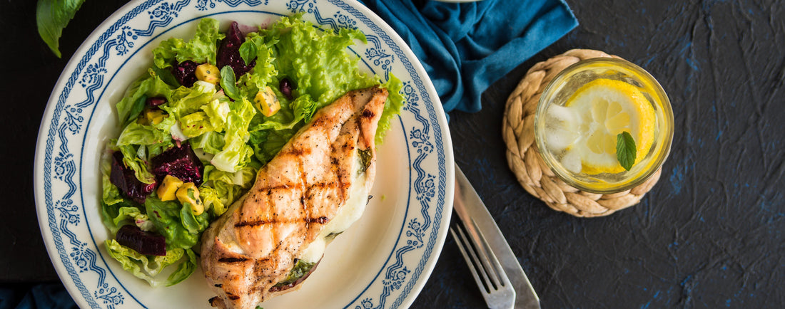 Grilled Chicken Breast Stuffed with Mozzarella and Sun-Dried Tomatoes