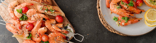 Prawn Skewers with Lemon and Garlic Butter