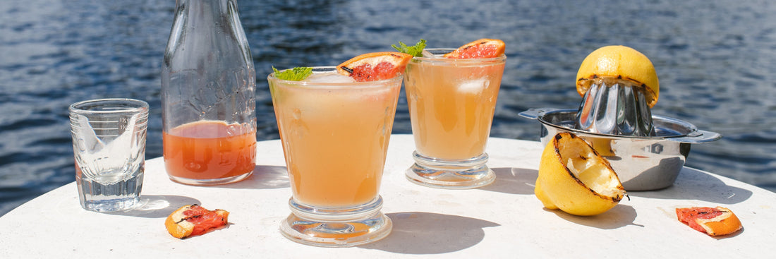 Grilled Grapefruit Paloma Cocktail (Smoky Citrus Tequila Drink)